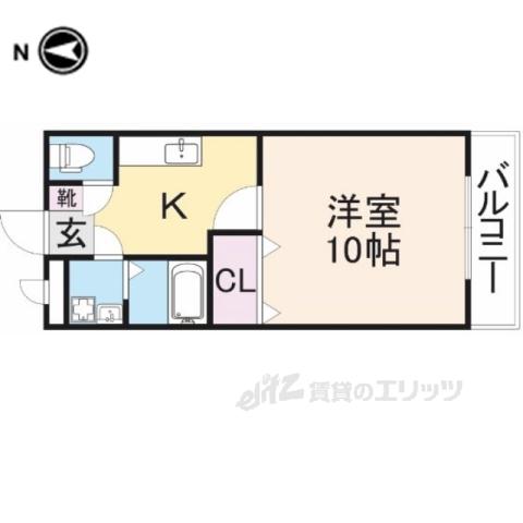 WING HOUSE(1K/2階)の間取り写真