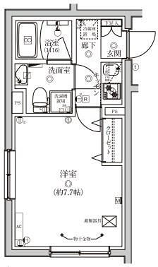 VERXEEDSTAIROMORIKITA(1K/3階)の間取り写真