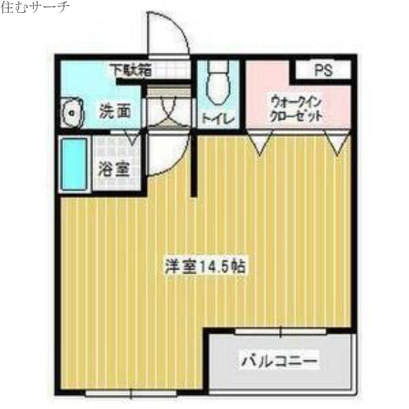 マルセイユ(ワンルーム/3階)の間取り写真
