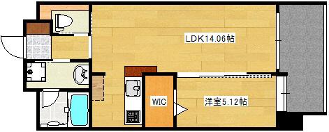 TSUBAKI(1LDK/6階)の間取り写真