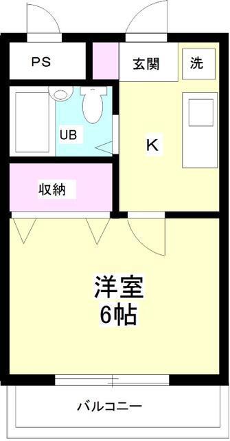 CENT浦和(1K/4階)の間取り写真