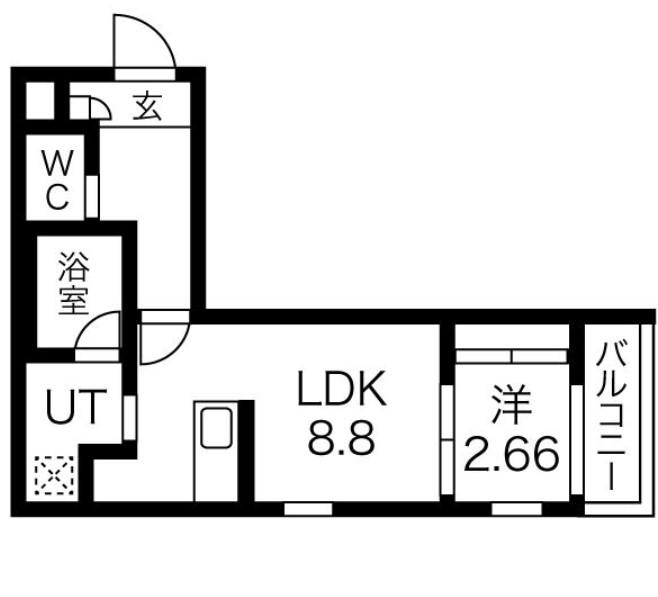OHKI大曽根(1LDK/1階)の間取り写真