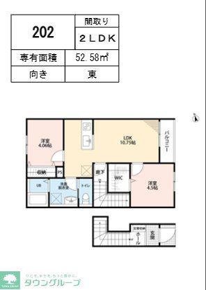 リーブルファイン春日部樋堀(2LDK/2階)の間取り写真