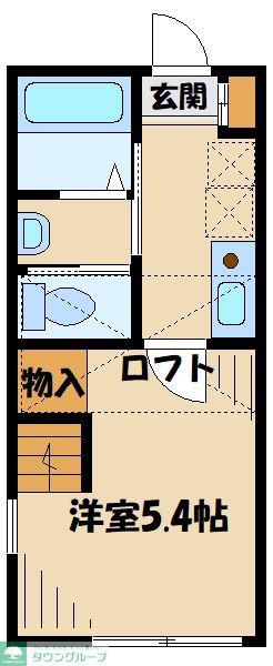 プライム緑ケ丘(1K/1階)の間取り写真