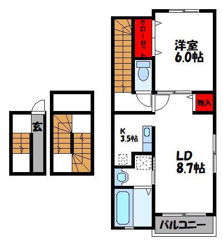 グランジュール(1LDK/3階)の間取り写真