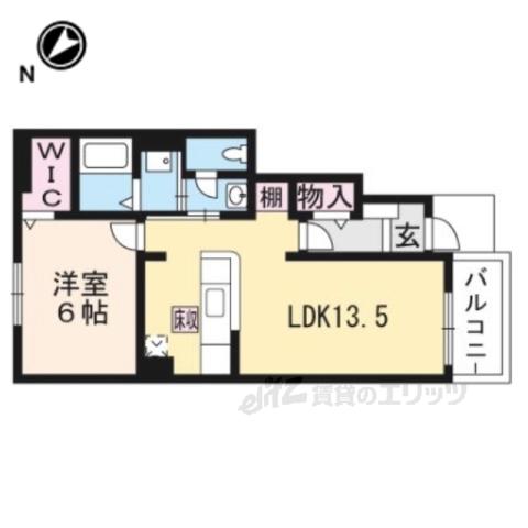 RIRIA VII5(1LDK/1階)の間取り写真