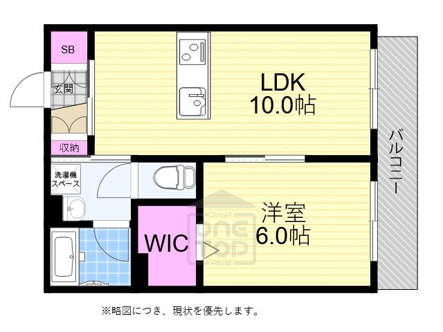 トゥール ブランシュM&M2(1LDK/3階)の間取り写真