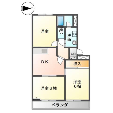 L LOUISE松坂(3DK/3階)の間取り写真