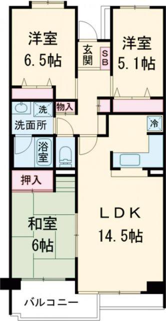 ISM南柏(3LDK/2階)の間取り写真