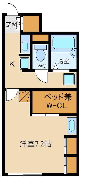 レオパレス山茶花(1K/2階)の間取り写真