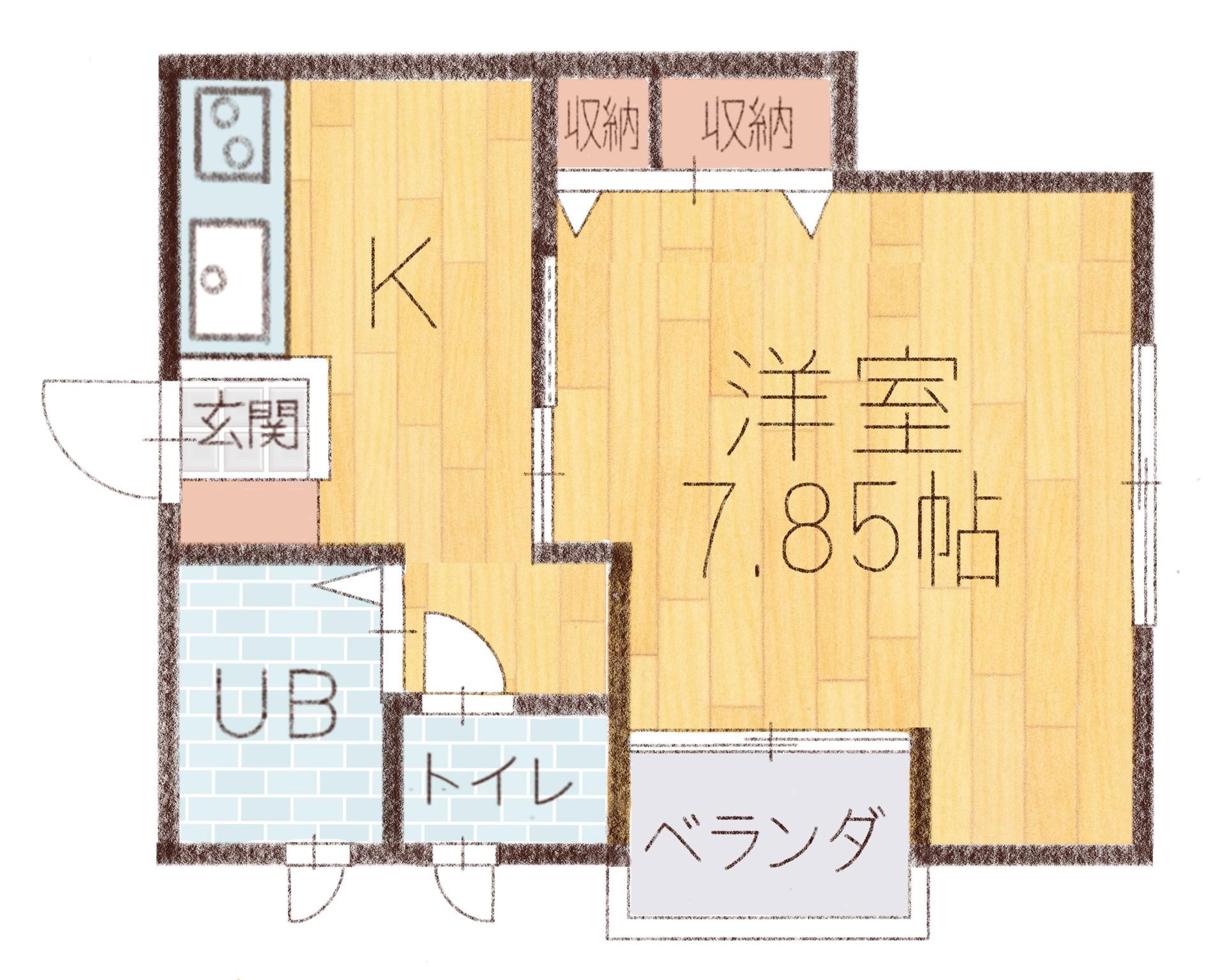 L COLLECTION 寺尾西(1K/1階)の間取り写真