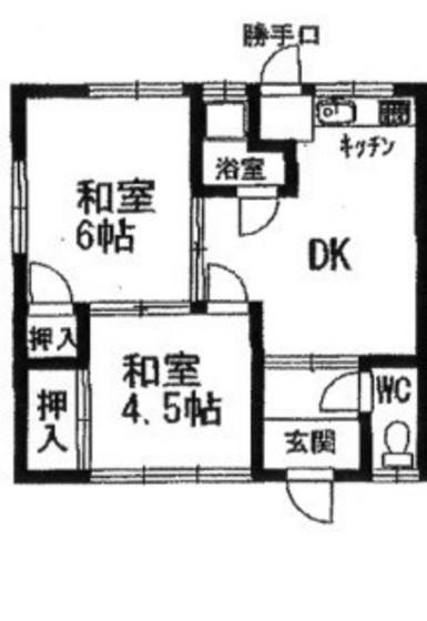 小方1丁目AP(2DK/1階)の間取り写真