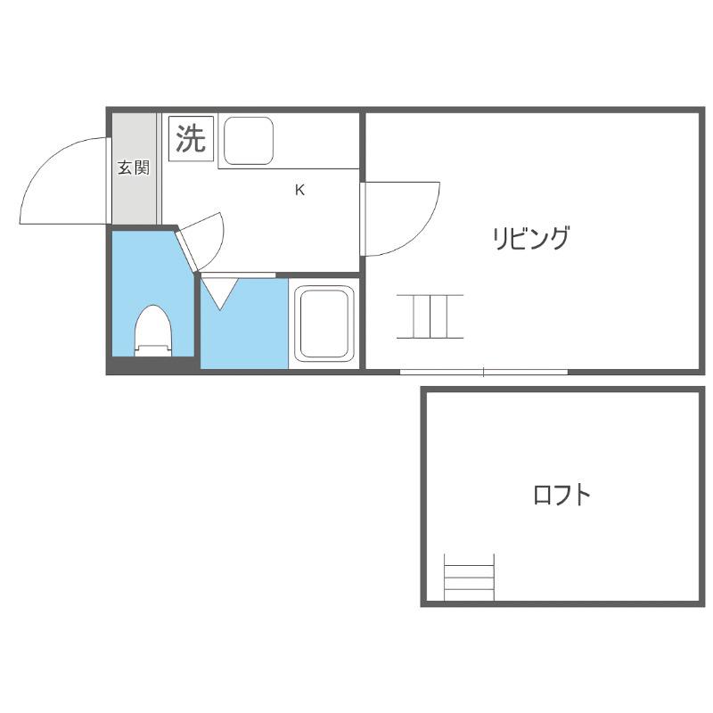 カサブランカ(1SK/3階)の間取り写真
