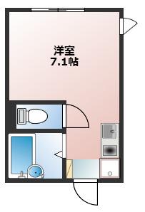 WELL-B横濱反町II(ワンルーム/1階)の間取り写真