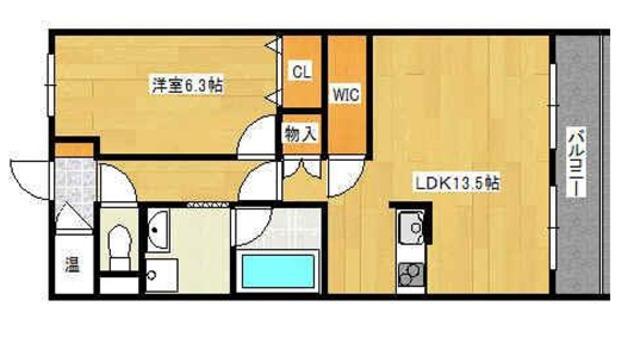 フレグランス大日(1LDK/1階)の間取り写真