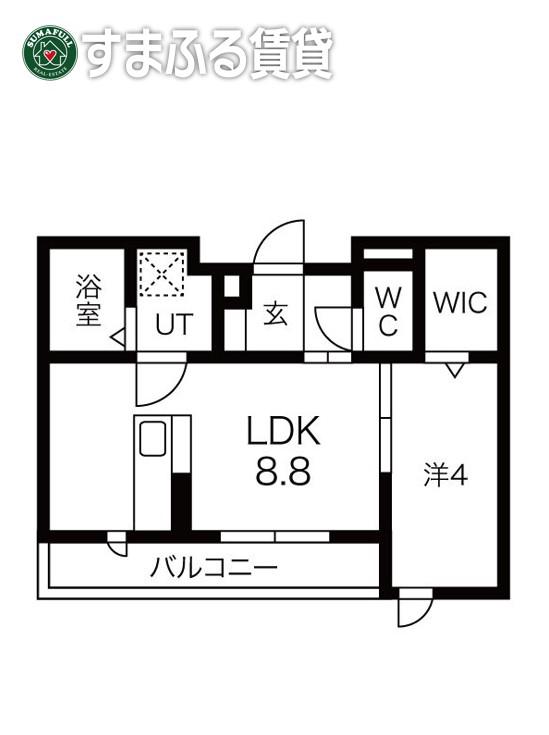 アパートメントハウス針崎I(1LDK/3階)の間取り写真