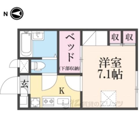 レオパレスSYOUⅡ(1K/2階)の間取り写真