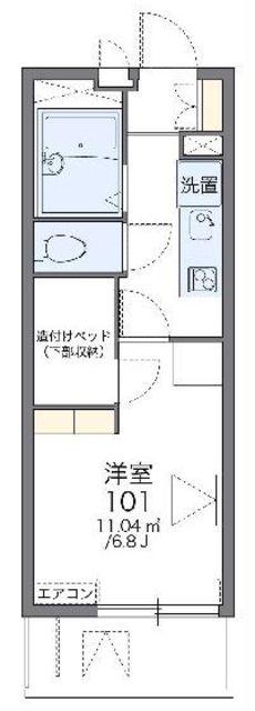 レオパレスメゾンヒカリ(1K/1階)の間取り写真