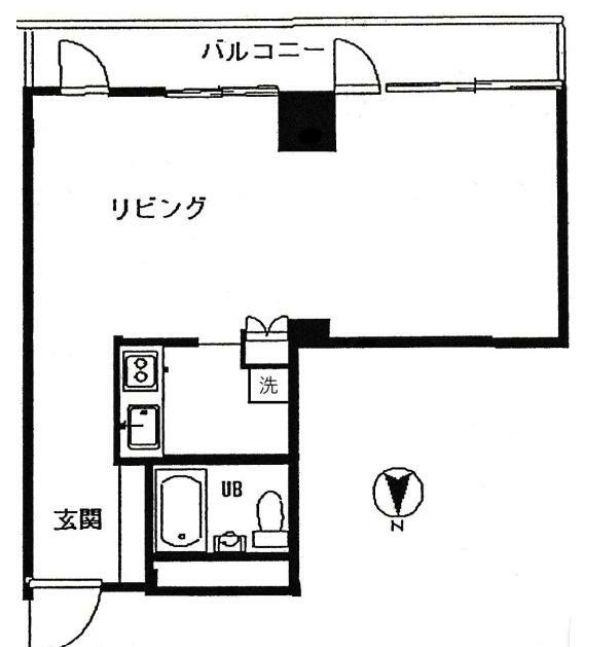 グランドメゾン麻布一の橋(1K/2階)の間取り写真