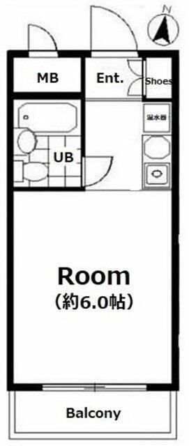 マリオン板橋(ワンルーム/2階)の間取り写真
