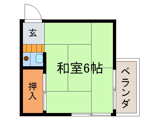谷ビル(ワンルーム/3階)の間取り写真