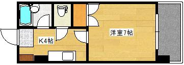 第1品川ビル(1K/2階)の間取り写真