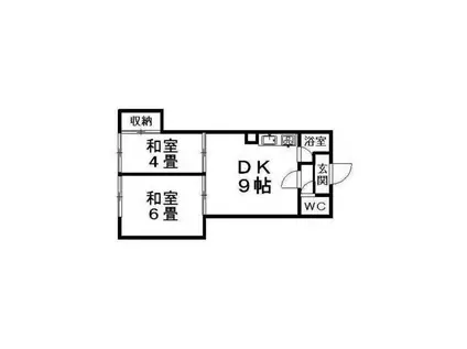 馬場マンション(2DK/2階)の間取り写真