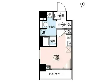 プレール・ドゥーク横濱紅葉坂(ワンルーム/3階)の間取り写真