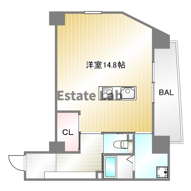 OZ CASA(ワンルーム/5階)の間取り写真