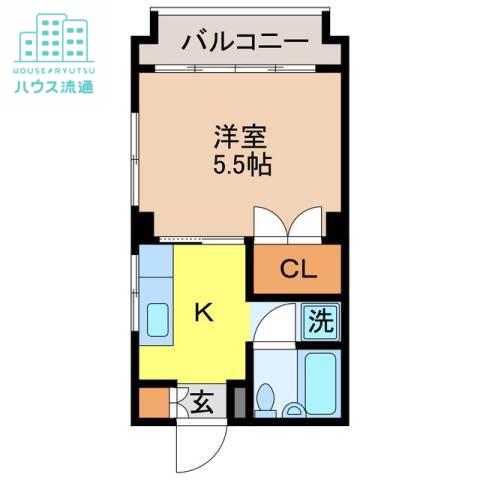 RESIDENCE NAGASAKI(1K/7階)の間取り写真