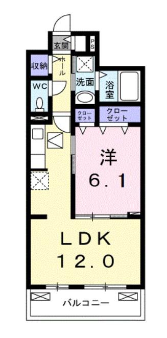 アルモニーブラッセ(1LDK/3階)の間取り写真