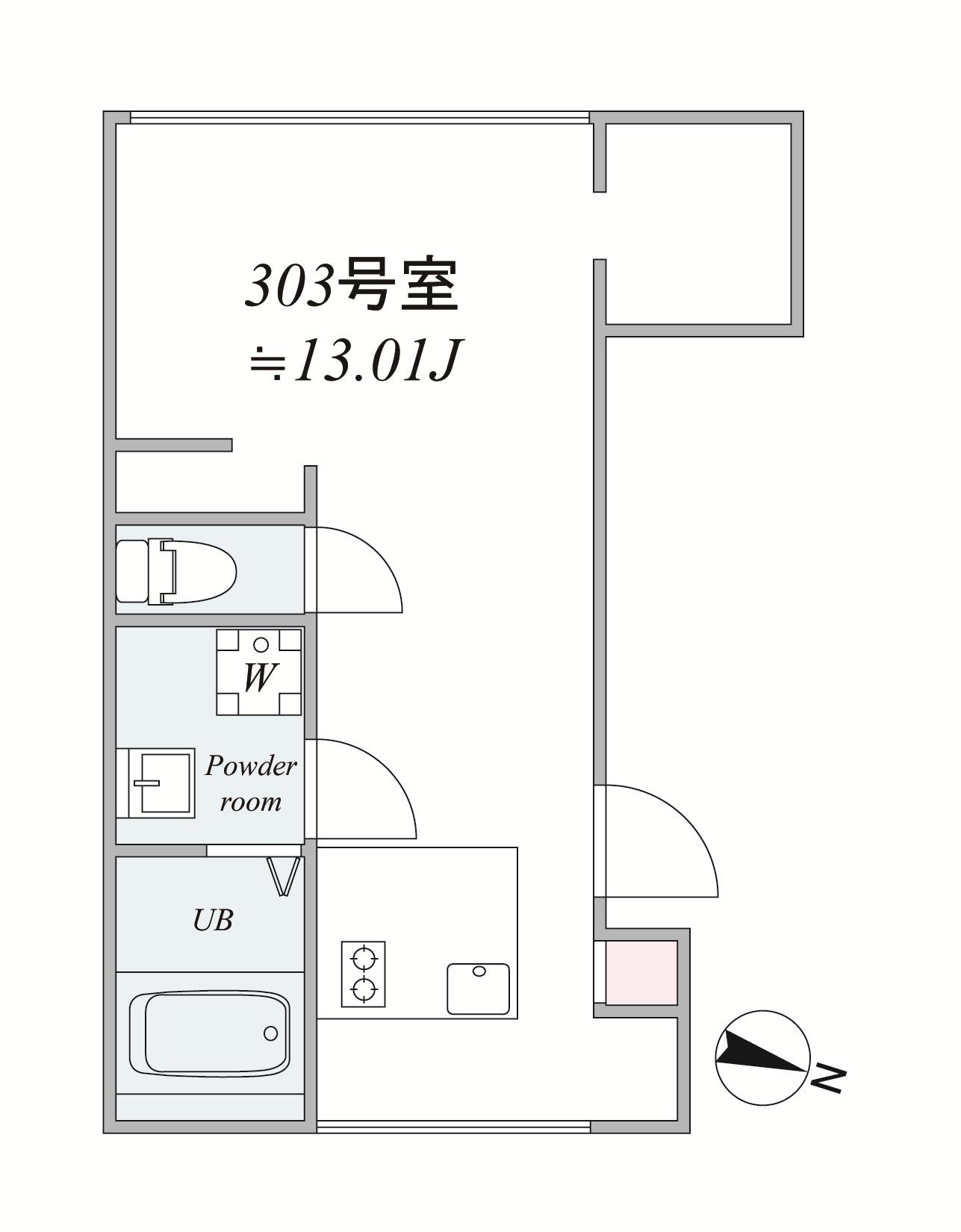 TRIAS640(1DK/2階)の間取り写真