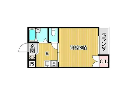 ソフィアハウス(1K/3階)の間取り写真