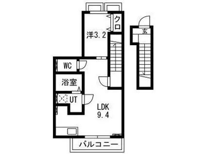 FIGAROVII(1LDK/2階)の間取り写真