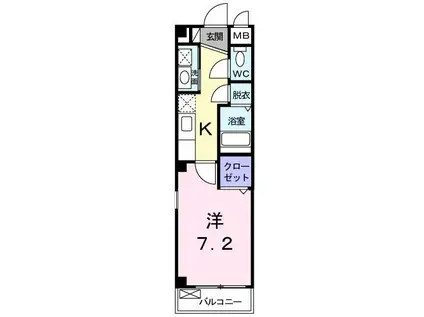 エル大田(1K/1階)の間取り写真