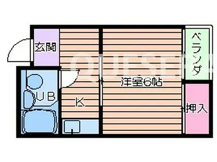 メゾンユタカ(1K/5階)の間取り写真