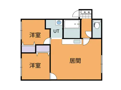 プランドールB(2LDK/1階)の間取り写真