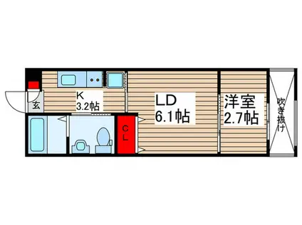 VAUHOUSE(1LDK/1階)の間取り写真