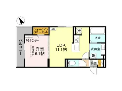 ソラーナ(1LDK/3階)の間取り写真