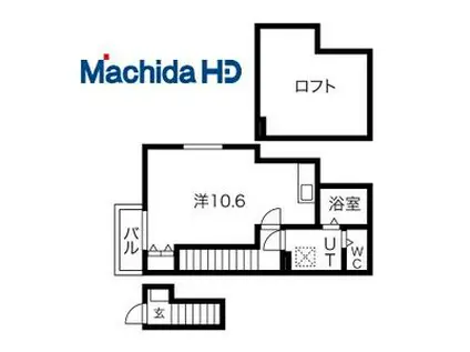 あんしん土師町08-1016(ワンルーム/2階)の間取り写真