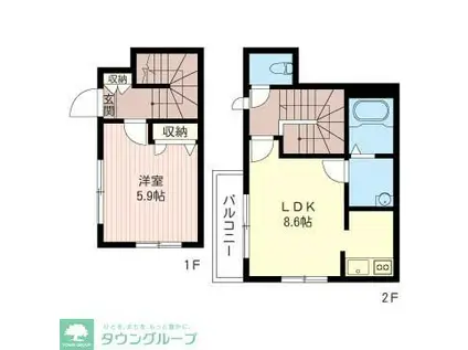 シャーメゾン・コーエー(1LDK/1階)の間取り写真