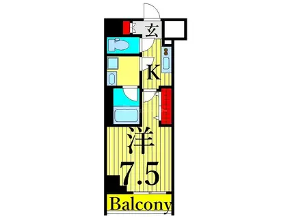 LA DOUCEUR田端(1K/10階)の間取り写真