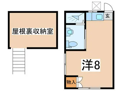 フジイハイツ(ワンルーム/2階)の間取り写真