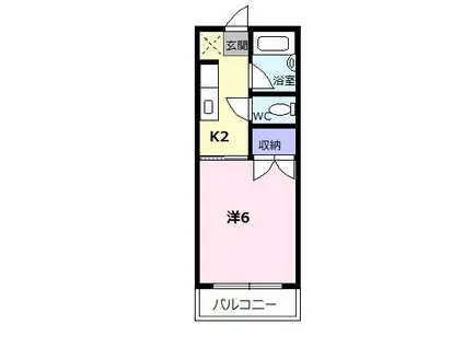 オレンジハウス(1K/1階)の間取り写真