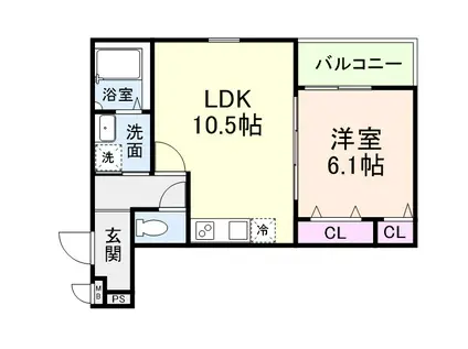 シャルマンエイトII番館(1LDK/1階)の間取り写真