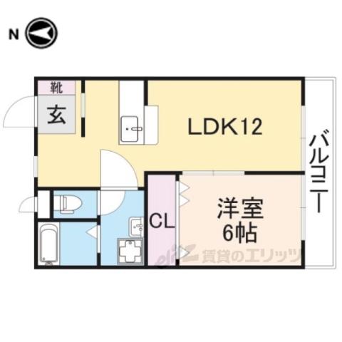ハイツ・ユウリ(1LDK/3階)の間取り写真