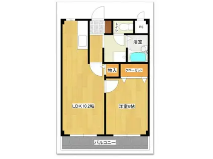 コーポアドバンス(1LDK/2階)の間取り写真