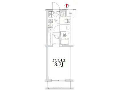 LOG西馬込/ログ西馬込(1K/3階)の間取り写真