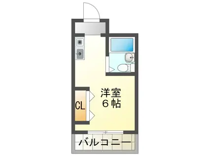 リーガルハウスV学園南(ワンルーム/3階)の間取り写真