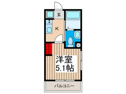 草加市旭町工事(1K/2階)の間取り写真